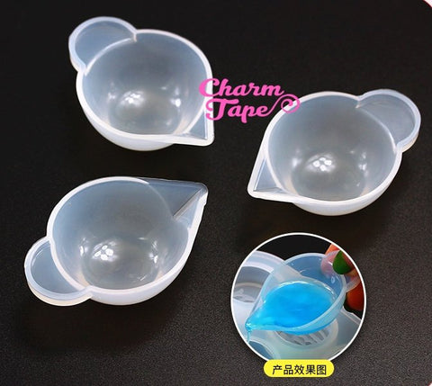 Silicone Mixing / Pouring Spout Cup Multiple Times Use For Resin Cast. Semi clear Crafting Tool