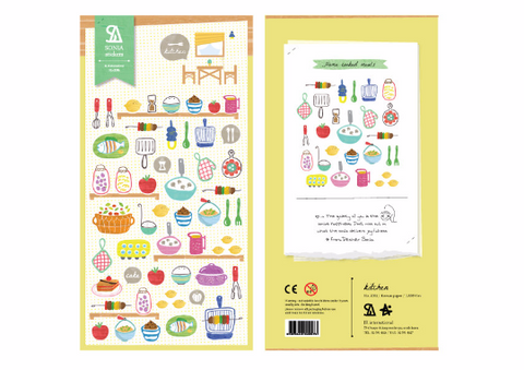 Kitchen utensil pre-cut sticker 1 Sheets by Sonia SS238 - CharmTape - 1