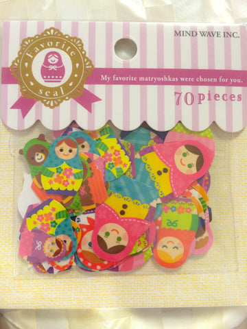 Matryoshka sticker flakes - Russian Dolls 70 pieces by Mindwave SS289