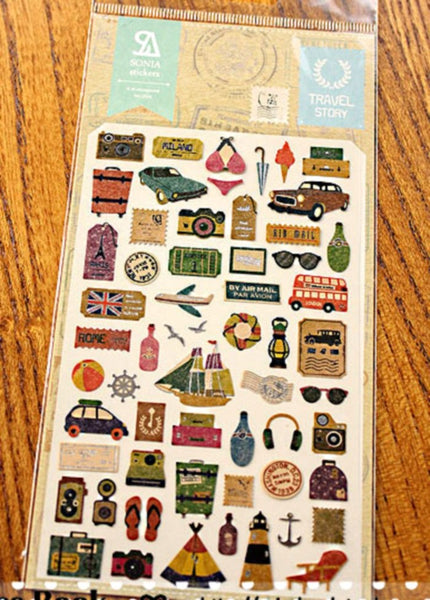 Travel planner stickers art sticker by Sonia 1 Sheets SS255