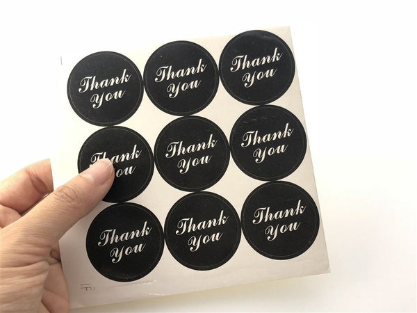 45ct THANK YOU 1.37" Round Paper Stickers For Gift Packing Packaging 5 sheets GS016