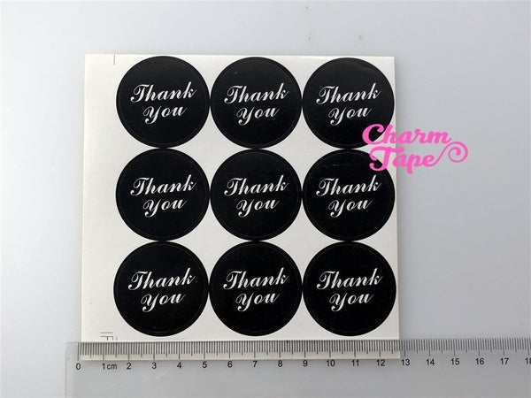 45ct THANK YOU 1.37" Round Paper Stickers For Gift Packing Packaging 5 sheets GS016