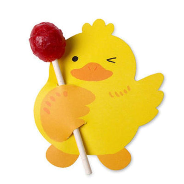 Lollipop / Pencil Holder - Small Gift - Class Gift - Party Favor - Thank You Gift 48-50 Lollipop Covers - Duck & Pink Bunny