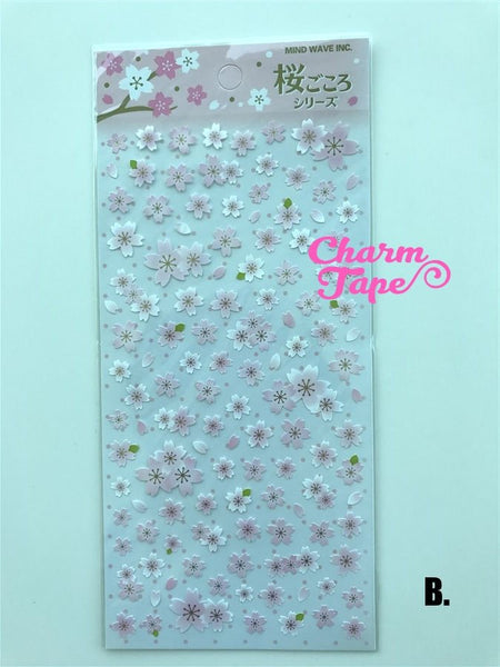 Pink Sakura Flower stickers by Mindwave 1 Sheets