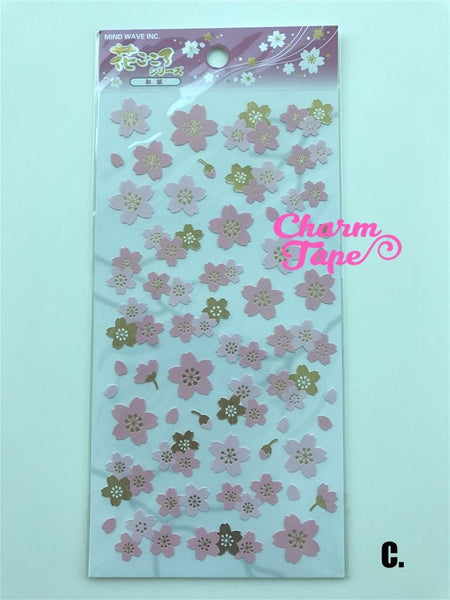 Pink Sakura Flower stickers by Mindwave 1 Sheets