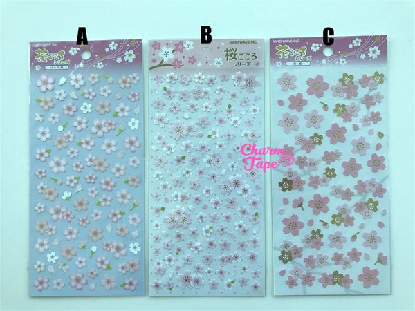 Pink Sakura Flower stickers by Mindwave 1 Sheets