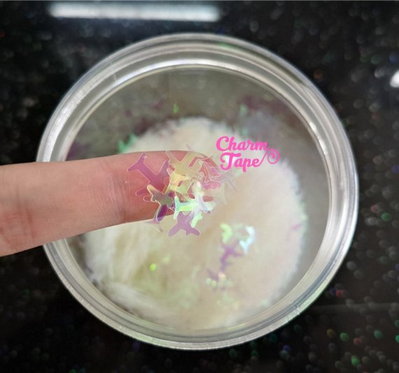 Airplane Loose glitters 10mm UV resin / Laser / Holographic / Solvent Resistant / Slime Art / Nail Art / Resin Jewelry