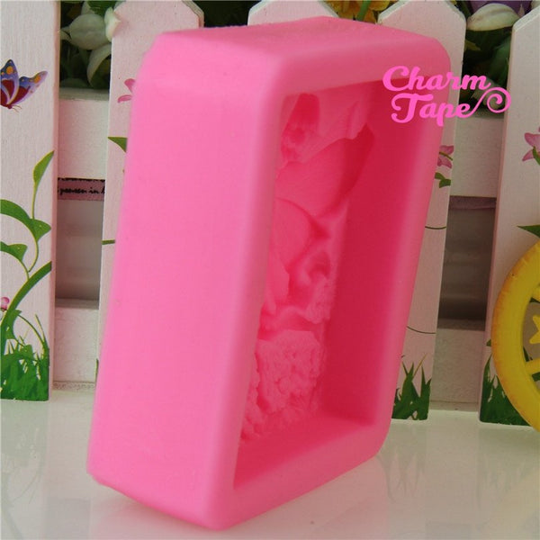 Very Detailed Little Angel Food Graded Silicon silicone mold for uv resin /cake/ fondant / soap making flexible mold H3297