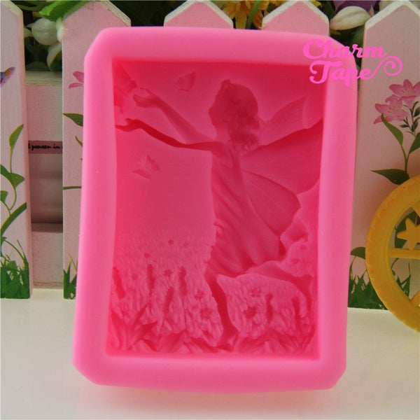 Very Detailed Little Angel Food Graded Silicon silicone mold for uv resin /cake/ fondant / soap making flexible mold H3297