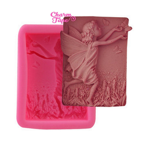 Very Detailed Little Angel Food Graded Silicon silicone mold for uv resin /cake/ fondant / soap making flexible mold H3297