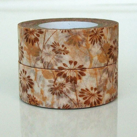 Washi Tape - Brown autumn 15mm x 8 metres WT565