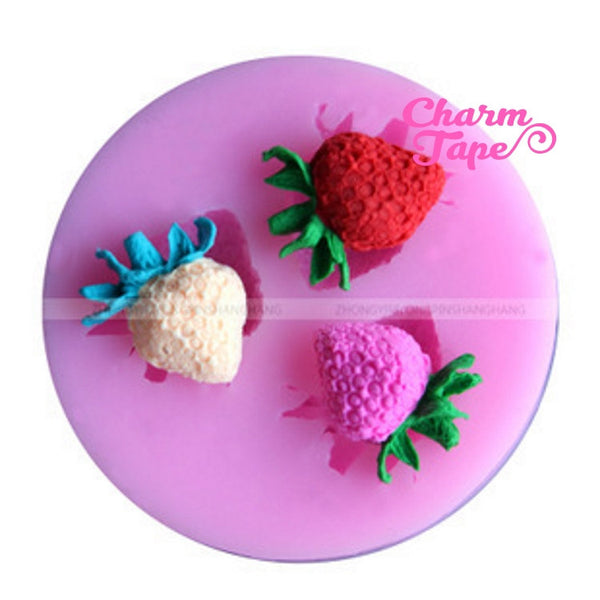 Strawberry strawberries Silicone Mold -food mold / uv resin molds C052