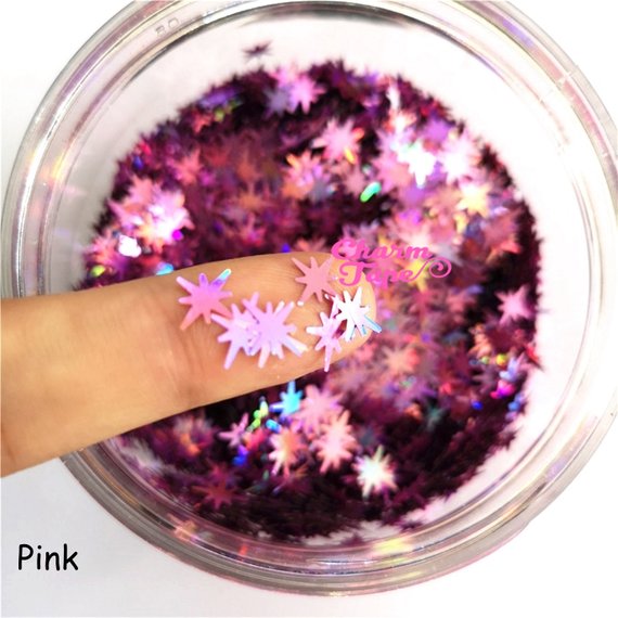 Big Snowflake Loose glitters 10mm UV resin / Laser / Holographic / Solvent Resistant / Slime Art / Nail Art / Resin Jewelry