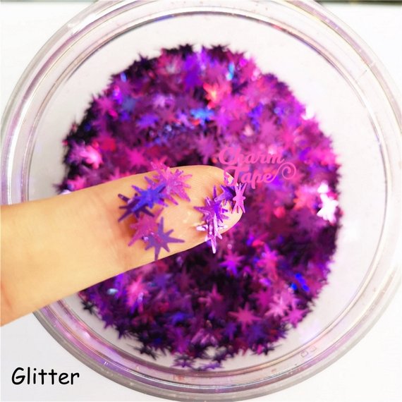 Big Snowflake Loose glitters 10mm UV resin / Laser / Holographic / Solvent Resistant / Slime Art / Nail Art / Resin Jewelry