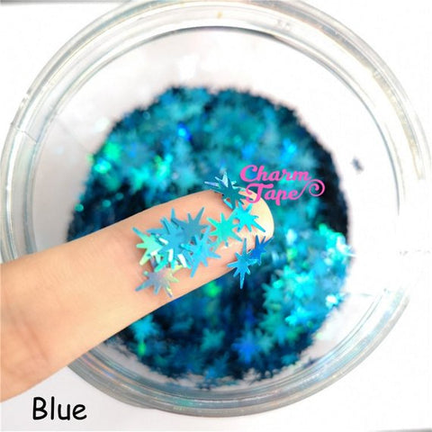 Big Snowflake Loose glitters 10mm UV resin / Laser / Holographic / Solvent Resistant / Slime Art / Nail Art / Resin Jewelry