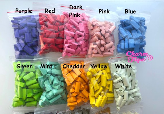 All 9 Colors Chunky Squishy Foam Block Slime Chunk Pieces, Foam for Slime, 15 grams each pack