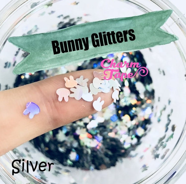 Rabbit Bunny Loose glitters 4mm UV resin / Holographic / Solvent Resistant / Slime Art / Nail Art / Resin Jewelry