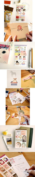 Choo Choo cat Paper & PVC Stickers 8 Sheets with folder (F) SS475