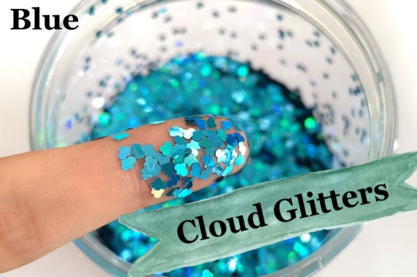 Holographic Cloud Loose glitters, cute glitter 3mm UV resin, nail gel, acrylic nail, nail polish glitter, nail stamping