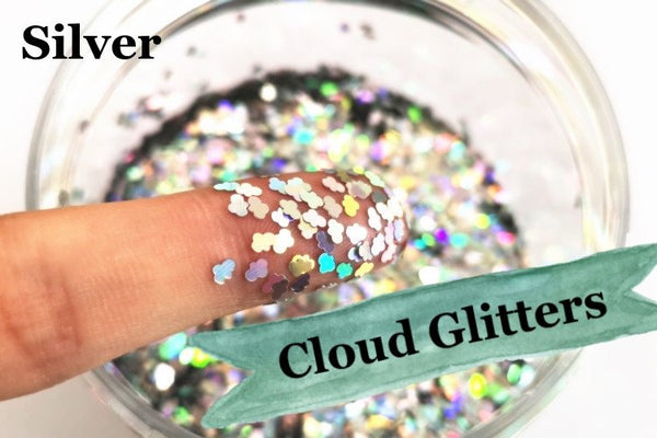 Holographic Cloud Loose glitters, cute glitter 3mm UV resin, nail gel, acrylic nail, nail polish glitter, nail stamping