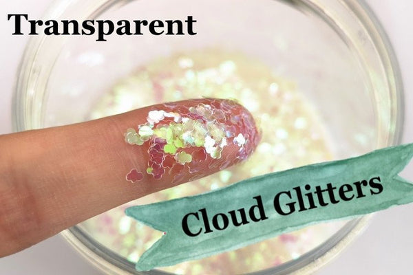 Holographic Cloud Loose glitters, cute glitter 3mm UV resin, nail gel, acrylic nail, nail polish glitter, nail stamping