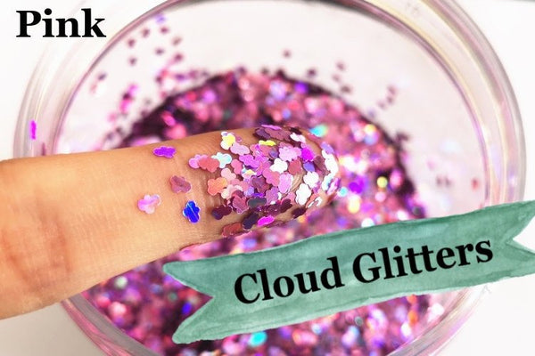 Holographic Cloud Loose glitters, cute glitter 3mm UV resin, nail gel, acrylic nail, nail polish glitter, nail stamping