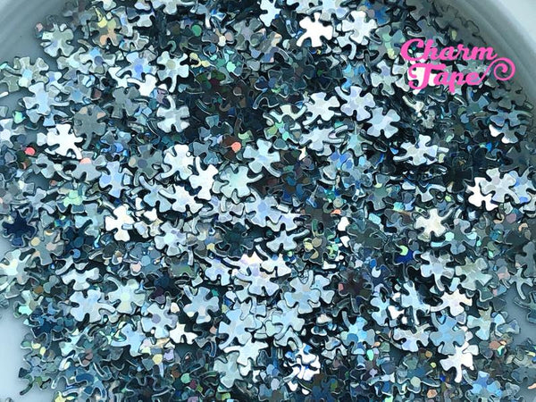 Holographic Clover Leaf Loose glitters, cute glitter 3mm UV resin, nail gel, acrylic nail, nail polish glitter, nail stamping