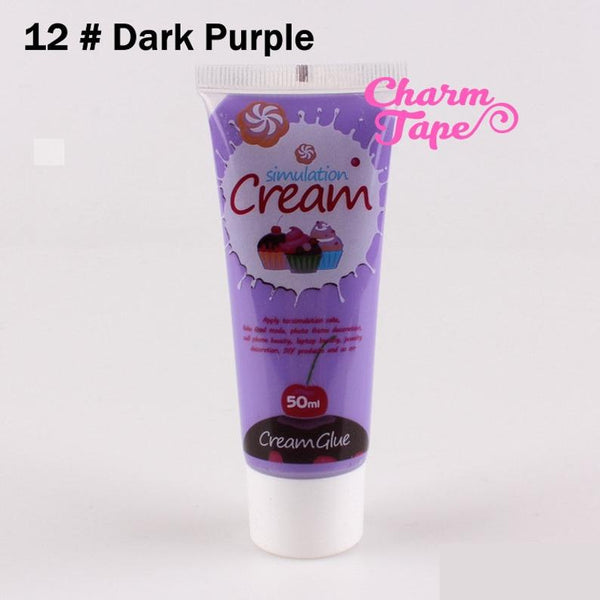 Silicon Whipped Cream 50ml Tube Fake Frosting (Free 3 piping tips)