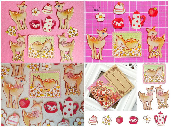 Bambi Deer Sticker Flake Seals Set 70 pieces SS924 - CharmTape - 4