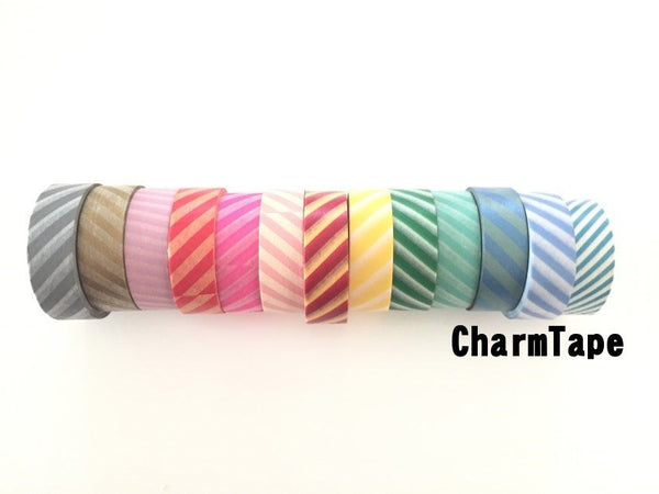 Diagonal Stripes Washi Tape 15mm x 10m WT1006