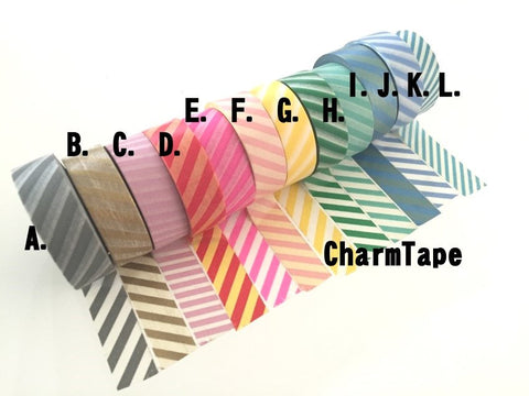 Diagonal Stripes Washi Tape 15mm x 10m WT1006