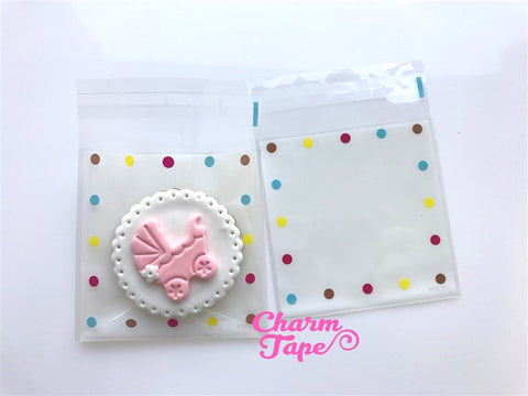 20/50/100 bags Dots Cello Bags // Poly Bags // Self Sealing bags // Wedding Favor Bags // Party Bags CB78