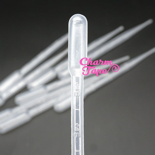 10/50/100 PCS 3ml Pipettes Disposable Liquid Dropper w Suction Bulb Plastic Epoxy Resin dropper Craft Tool Essential Oil Measurement