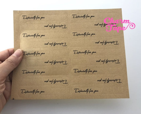 90/180ct "Especially for you" 7.8cm Kraft Paper Stickers For Gift Packing Packaging 5/10 sheets GS028