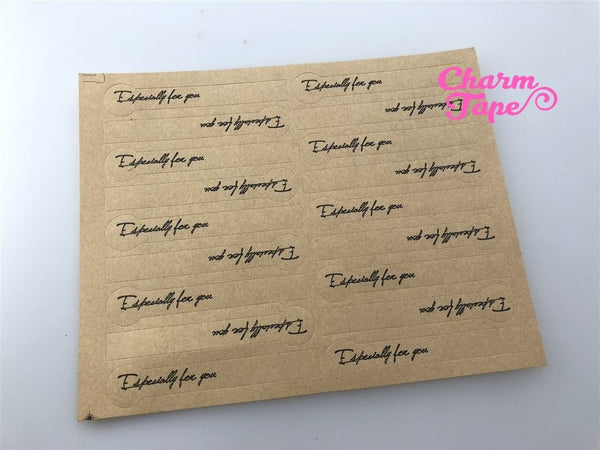 90/180ct "Especially for you" 7.8cm Kraft Paper Stickers For Gift Packing Packaging 5/10 sheets GS028