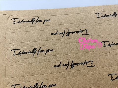 90/180ct "Especially for you" 7.8cm Kraft Paper Stickers For Gift Packing Packaging 5/10 sheets GS028