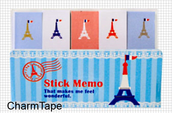 Eiffel Tower Sticky Post It Memo Note Pad 210 sheets SS263 - CharmTape - 1