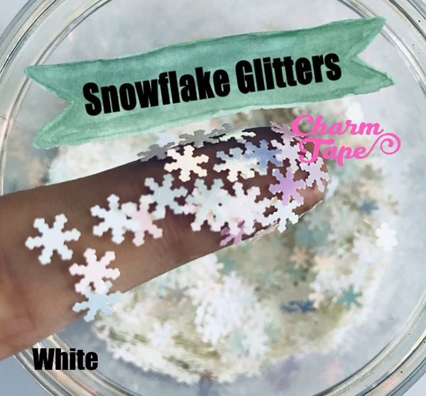 Snowflake Loose glitters 6mm UV resin / Holographic / Solvent Resistant / Slime Art / Nail Art / Resin Jewelry