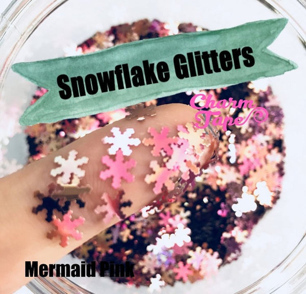 Snowflake Loose glitters 6mm UV resin / Holographic / Solvent Resistant / Slime Art / Nail Art / Resin Jewelry