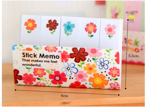 Flowers Sticky Post It Memo Note Pad 210 sheets SS262 - CharmTape