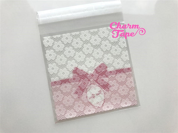 20/50/100 bags Ribbon Lace Cello Bags // Poly Bags // Self Sealing bags // Wedding Favor Bags // Party Bags CB766