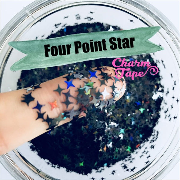 Four Point Stars Loose glitters 4mm UV resin, nail gel, acrylic nail, nail polish glitter, nail stamping