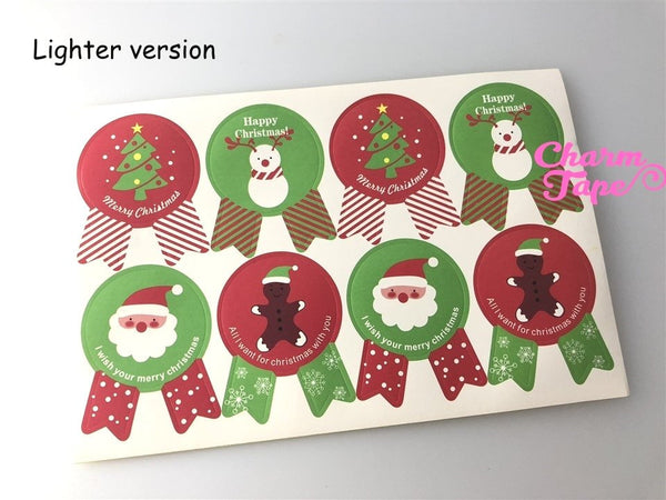 Festive Santa & Frosty Sticker For Gift Packing Packaging 3/10/30 sheets GS006