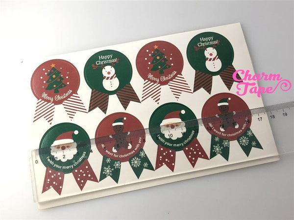 Festive Santa & Frosty Sticker For Gift Packing Packaging 3/10/30 sheets GS006