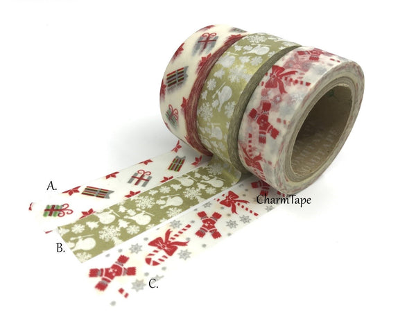 Christmas Washi Tape 15mm x 10 meters each