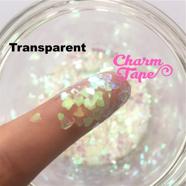 Iridescent Heart Loose glitters, cute glitter 3mm UV resin, nail gel, acrylic nail, nail polish glitter, nail stamping Opal Effect Glitter