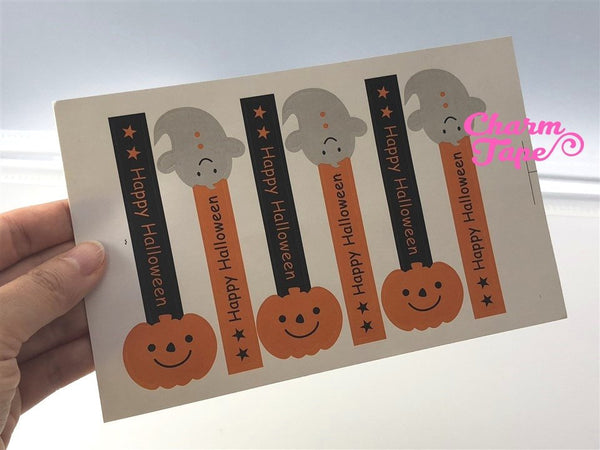 Halloween Long Sticker For Gift Packing Packaging 3/10/30 sheets GS002