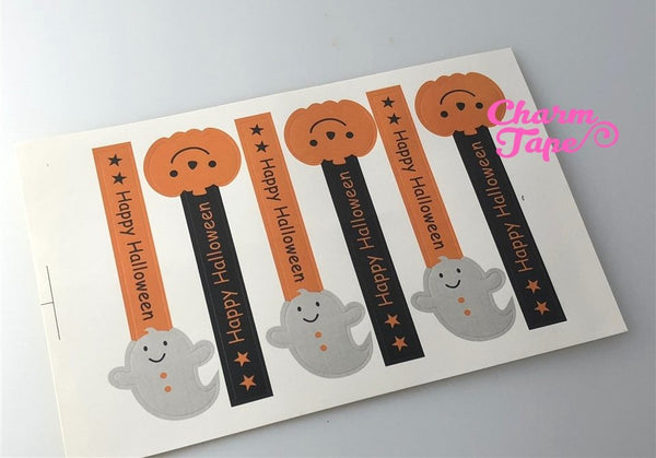 Halloween Long Sticker For Gift Packing Packaging 3/10/30 sheets GS002