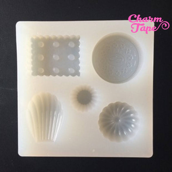 Oreo & Cake Silicone charm Silicon mold flexible, for polymer clay, resin jewelry Q051