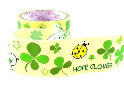 Yellow Deco Tape adhesive Stickers - Clover Leaf Ladybird DTB39 - CharmTape